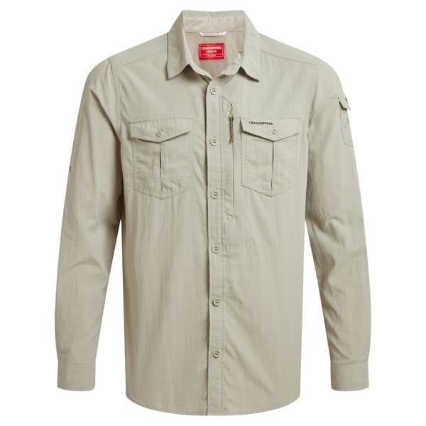 Craghoppers Mens Adventure III Nosilife Long-Sleeved Shirt - Parchment - 