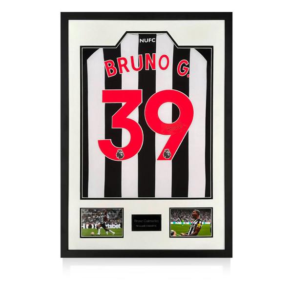 Bruno Guimarães Signed Newcastle United 23-24 Shirt Premium Frame