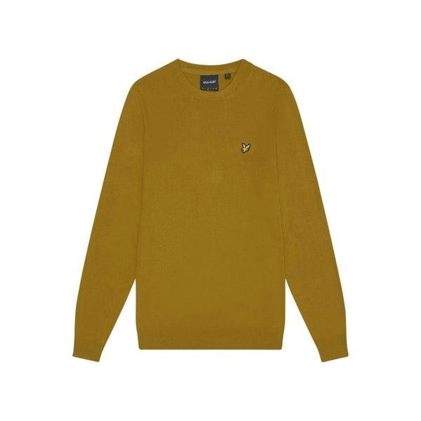 Lyle & Scott Mens Cotton Merino Crew Neck Jumper - Ellaness Gold