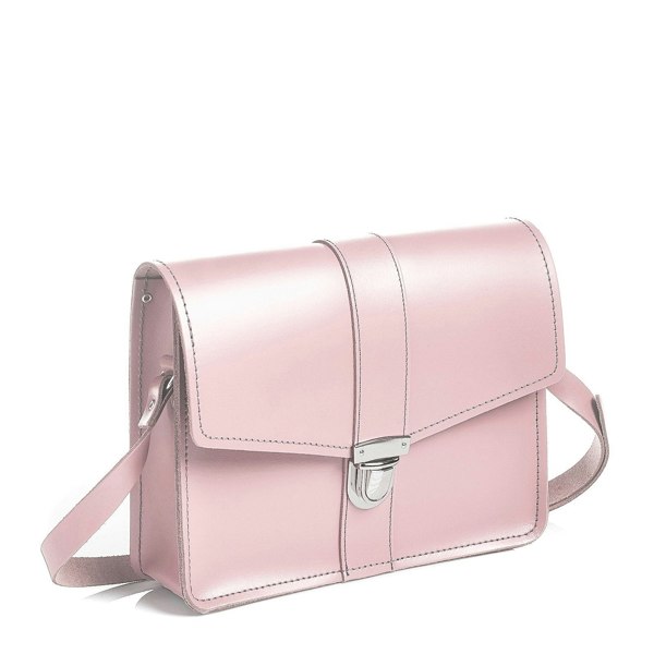 Rose Quartz Leather Shoulder Bag - Shoulder Bag - Zatchels