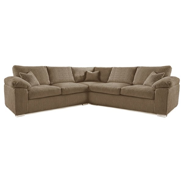 Furnishings For Less Delta Full Jumbo Cord 5 Seater Corner Sofa