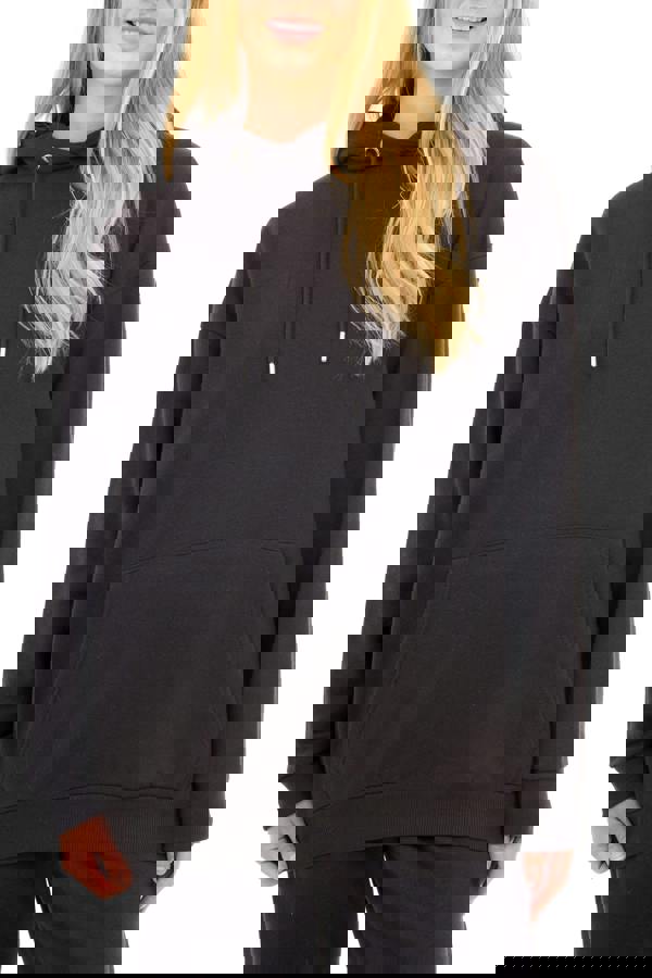 Smart Living Women's Cozy Polycotton Hoodie - Soft Pullover with Pocket - Black