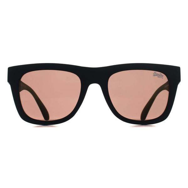 Superdry Sunglasses SDS Byronville 104 Matte Black Brown Gold Mirror