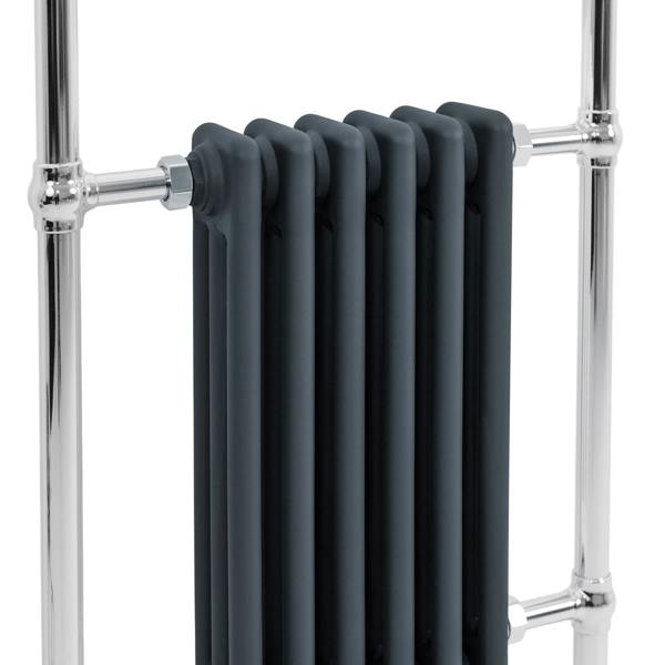 Monstershop Traditional Heated Towel Rail Radiator – 950mm x 570mm  – Anthracite Grey