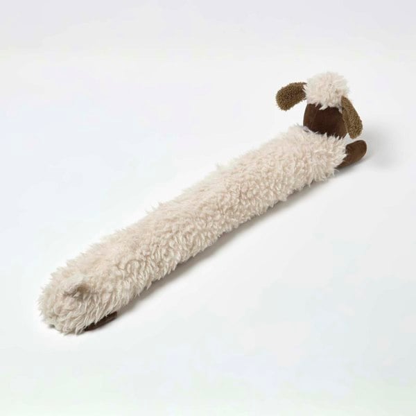 HOMESCAPES Luxury Fabric Sheep Draught Excluder