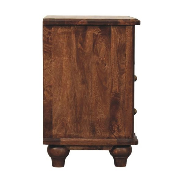 Artisan Furniture Solid Wood 2-Drawer Bedside with Open Shelf