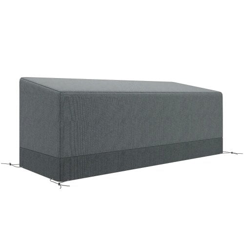 Bobobiy Rectangular Garden Furniture Cover Waterproof for 3 Seater Sofa Bistro Set, 190 x 72 x 76cm, Grey