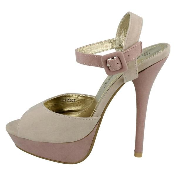 Anne Michelle Ladies Anne Michelle Peep Toe Platform Heels