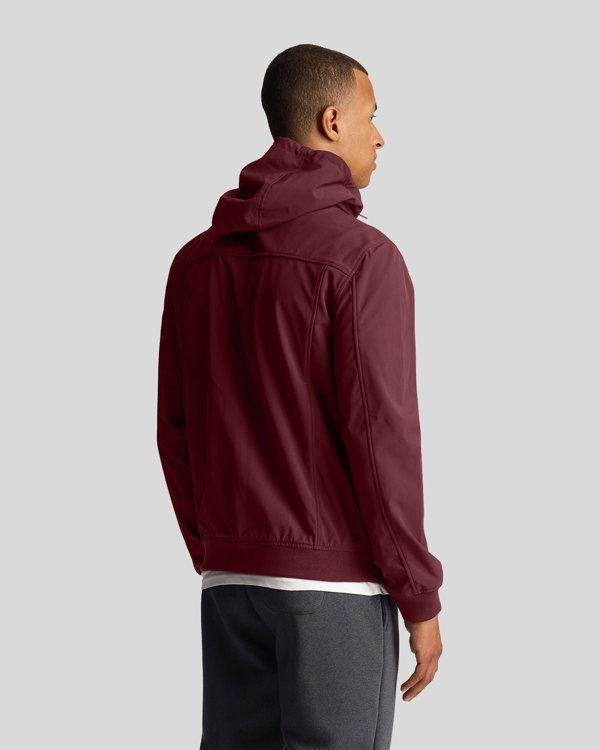 Lyle & Scott Fleece Lined Softshell Jacket - Burgundy