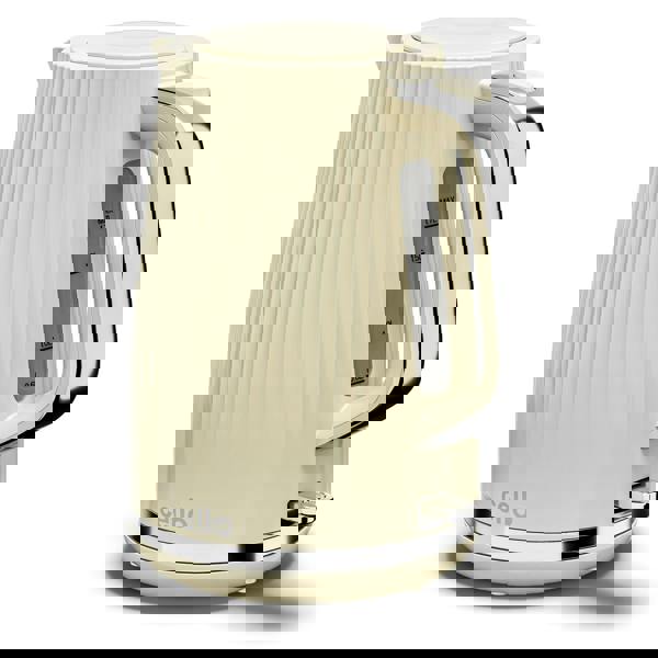 Cello Breakfast Bundle - Textured Kettle + 2 Slice Toaster - Cream