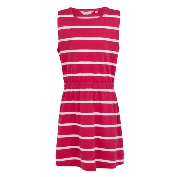 Regatta Girls Beylina Stripe Dress - Pink Potion/White