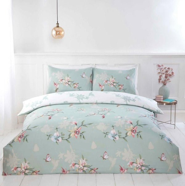 Rapport Home HummingBird Green Duvet Cover Set
