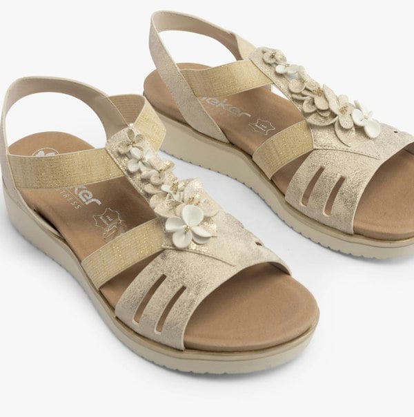 Rieker V3788-60 Womens Sandals - Beige