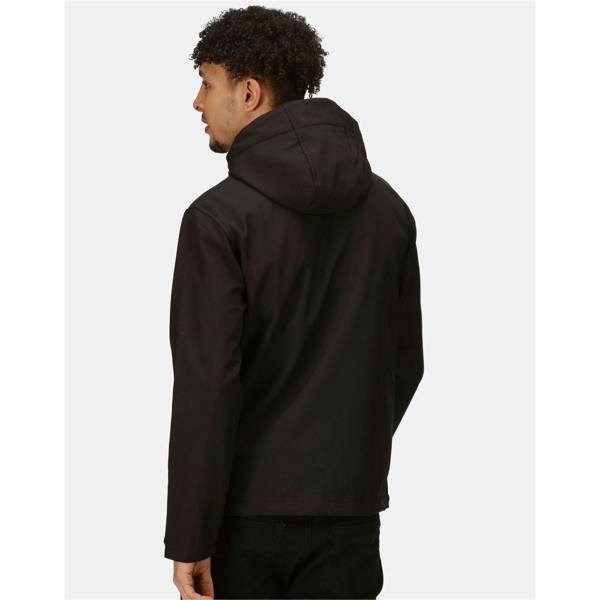 Regatta Professional Mens Venturer Softshell 3 Layer Hooded Jacket - Black - 