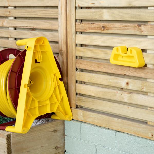 Samuel Alexander 15m Pro Wall Mounted Garden Hose Pipe with Spray Nozzle & Storage Reel
