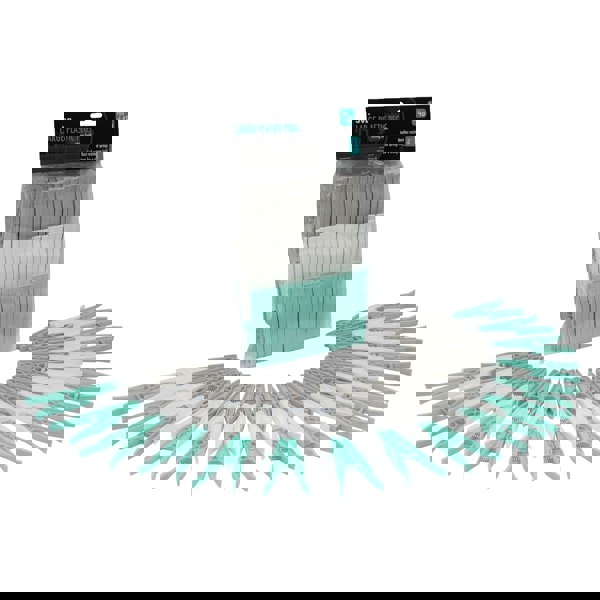 JVL Plastic Peg Basket, Grey with 48 Large Ultra Strong Plastic Pegs, Aqua