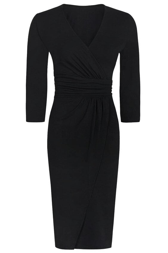 HotSquash Jersey Mock-Wrap Dress