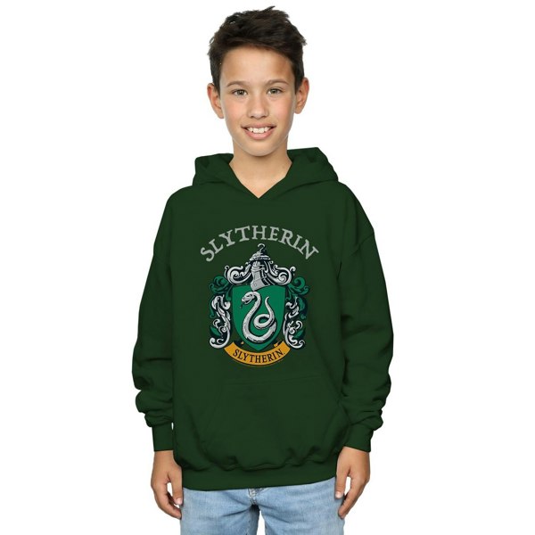 Harry Potter Boys Slytherin Crest Hoodie - Forest Green