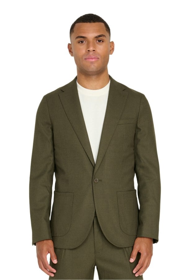 Harry Brown London Arthur Flannel Blazer - Khaki