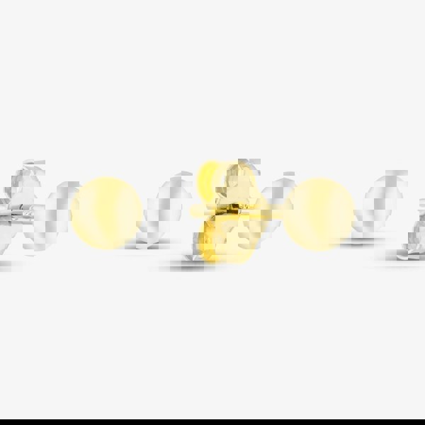 T. H. Baker Silver Gold Plated 4mm Ball Stud Earrings S4003