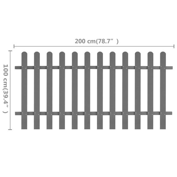 Berkfield Picket Fence WPC 200x100 cm