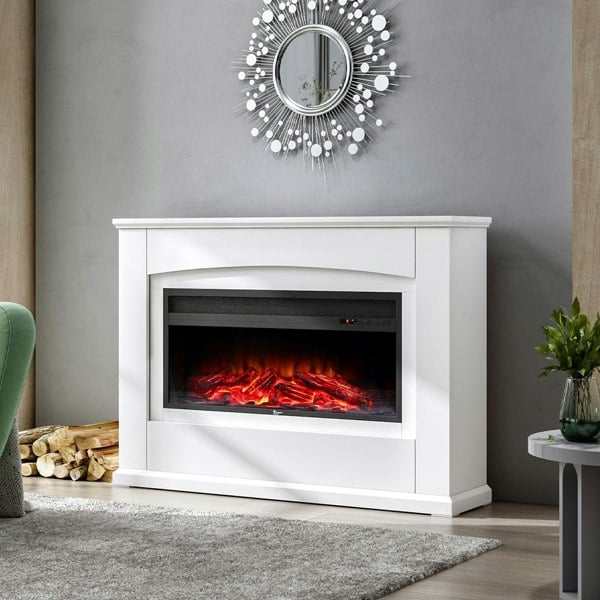 34 Inch Built In Electric Fireplace 1800W Indoor Heater Fireplaces Living and Home