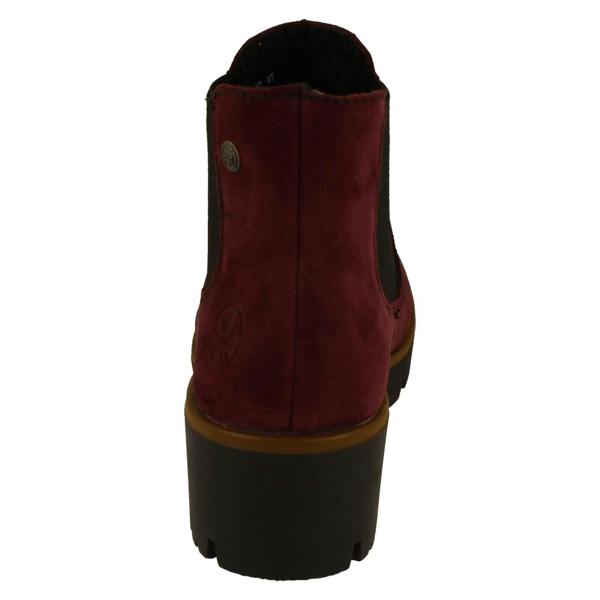 Rieker Ladies Rieker Chunky Gusset Detailed Heeled Ankle Boots 79265