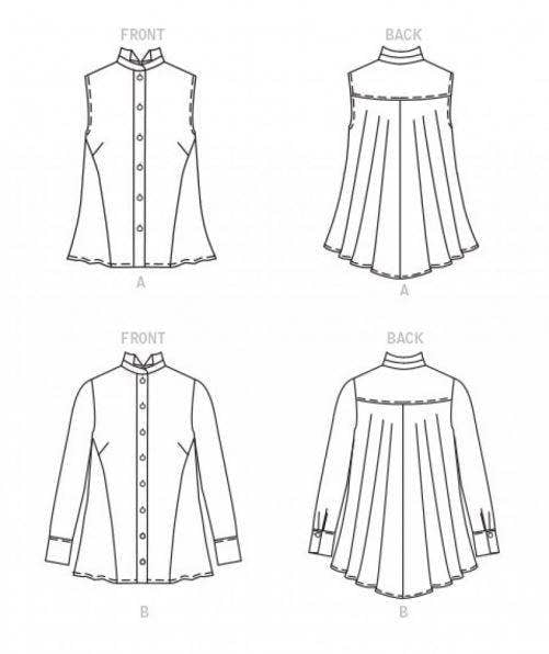 Butterick Sewing Pattern 6792, Tops, Shirts for Women, B5 (8-10-12-14-16) - Intermediate