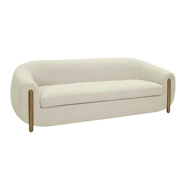 Furniture Edit Lina Cream Textured Linen Sofa