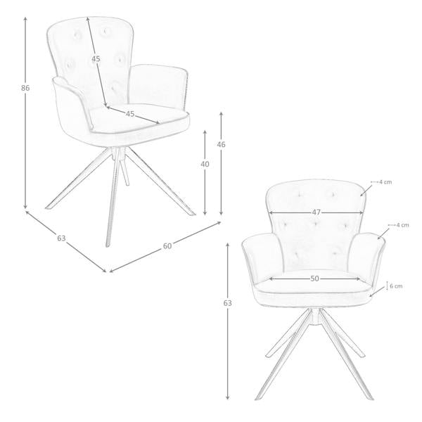 Angel Cerdá Dark green leatherette swivel chair 4192