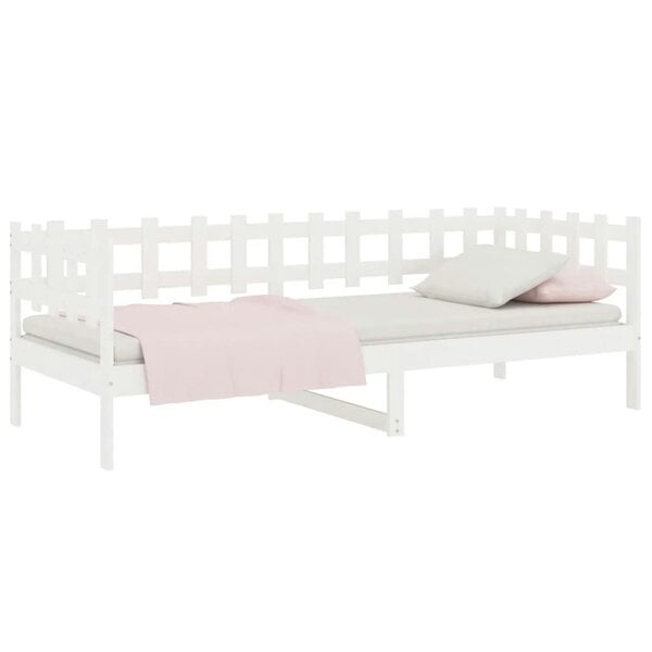 Berkfield Day Bed White 90x200 cm Solid Wood Pine