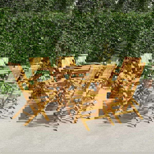 Berkfield Folding Garden Chairs 6 pcs 55x61x90 cm Solid Wood Teak
