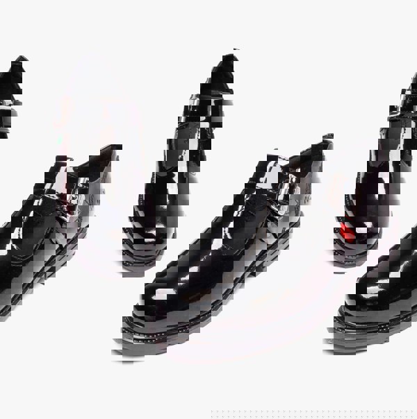 Kickers 116228 LACH T-BAR Girls School Shoes Black Patent