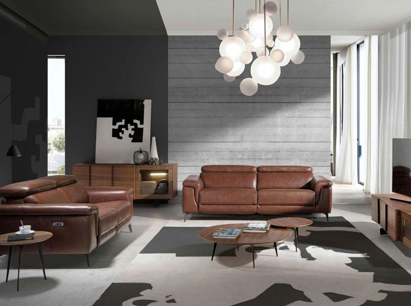 Angel Cerdá Walnut and Black Steel Sideboard With Interior Lighting 3218