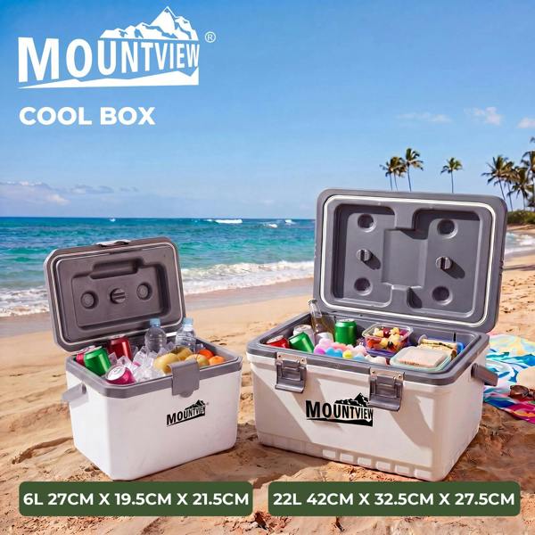 Mountview Cool Box White Portable Large Cooler Ice Food Camping Beach Picnic