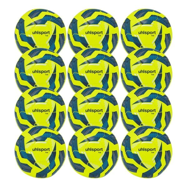 Uhlsport Team Training Football Size 4 Pack of 12 - Yellow