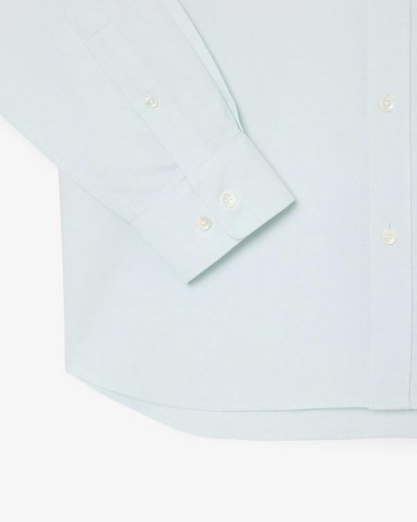 Lacoste Casual Oxford Mens Long Sleeve Shirt - Rill/White MR8 | CHO | Designer Mens Long Sleeve Shirts