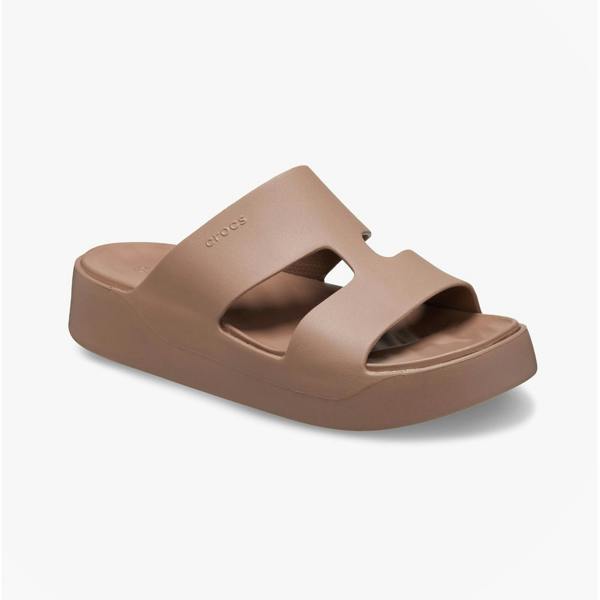 Crocs GETAWAY PLATFORM Sliders   in  Beige