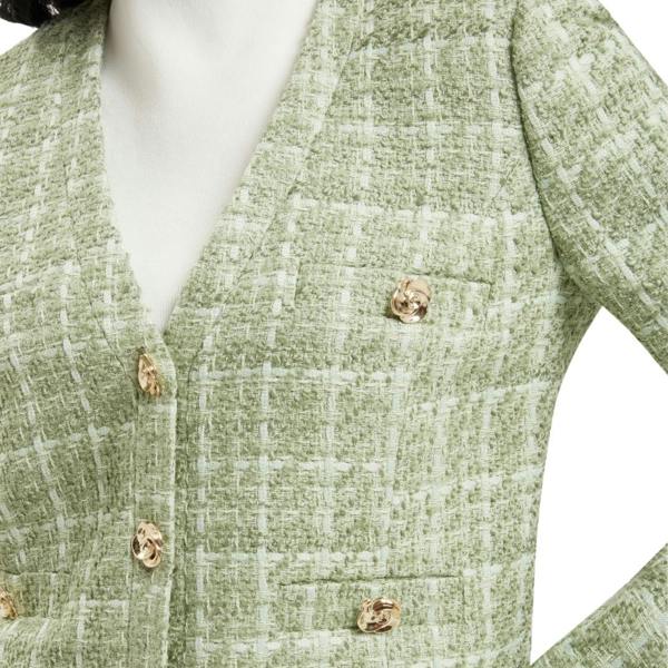 Ted Baker WMH KOMA Rose Button Cropped Boucle Tail 5