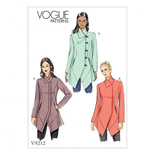 Vogue Sewing Pattern 9212, Jackets for Women, A5 (6-8-10-12-14) - Intermediate