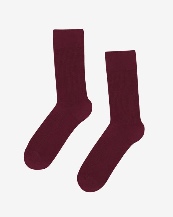 Colorful Standard Mens Classic Organic Socks - Oxblood Red | CHO | Designer Mens Socks - Oxblood Red - One Size - 5602991053468