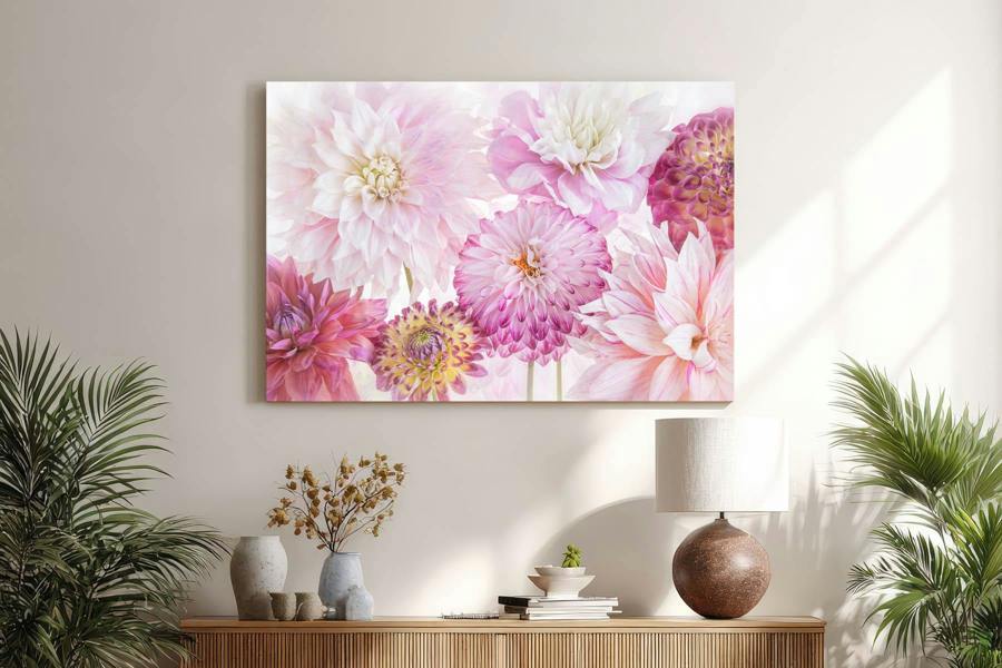 canvas wall art of dahlia flower picture