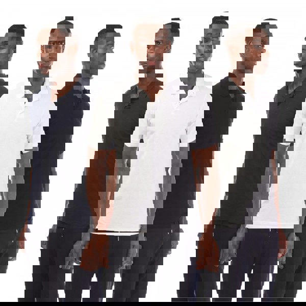 Jack And Jones Mens Basic Polo Shirt (Pack of 3) - White/Black/Navy