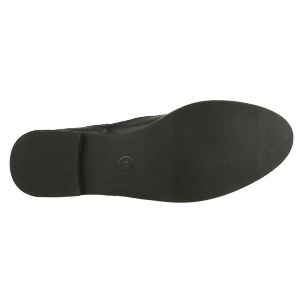 Spot On Ladies Spot On Brogue Style Slip On Shoes