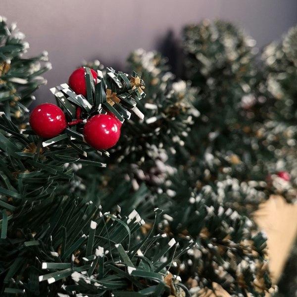 Samuel Alexander 2.7m Green Christmas Garland with Pine Cones and Red Berries