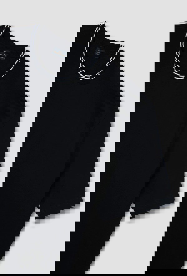 Paul & Shark Men's T-Shirt in Perle Cotton Jersey - Black