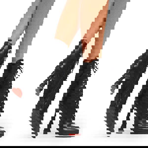 Lamoda Love You Better Stylish Women Platform Ankle Boots BlackPU Trendy