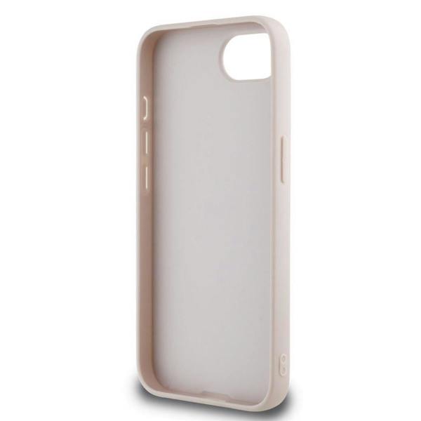 Guess PU Grained 4G Metal Logo Case for iPhone 16e Pink - GUHCPSE4PGT4MBP