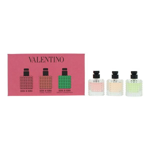 Valentino Born in Roma EDP 6ml, Coral Fantasy EDP 6ml + Green Stravaganza EDP 6ml Gift Set for Her