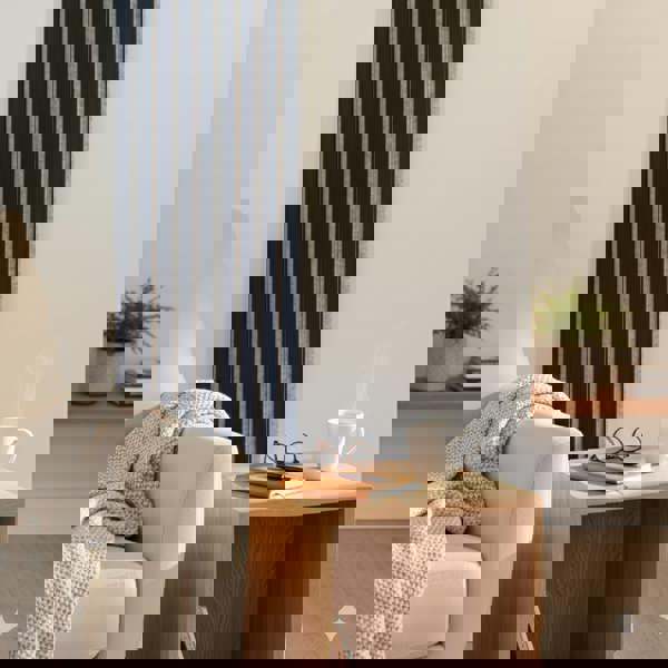 Panel Haus Colour Blue on Grey Felt Slat Wall Panel - 240cm x 32cm (2 Pack)